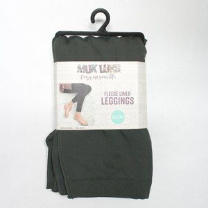 New 1 Pair Muk Luks Fleece Lined Olive Green Size 2x/3x Leggings NWT
